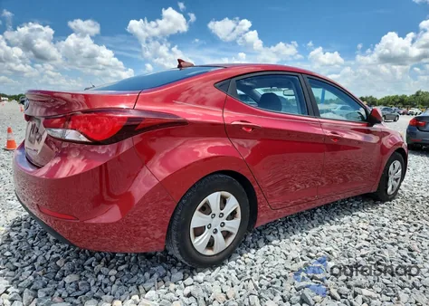 2016 Hyundai Elantra Se from USA, damaged, VIN KMHDH4AEXGU624513